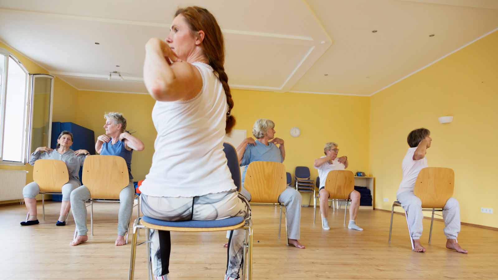 Chair Yoga for Senior men, chair yoga