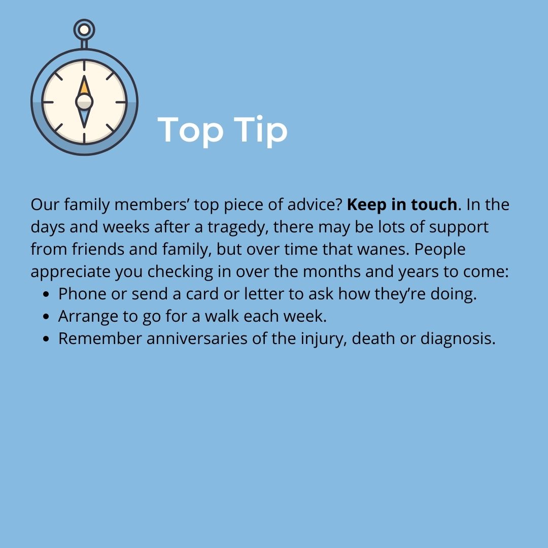 Top Tip - Keep in touch